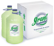 Nuestro granizado se sirve envases de un solo uso -10 litros de limón-. Solo tiene que verterlo dentro de la granizadora.